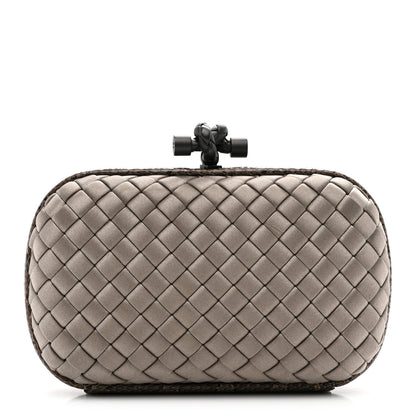 Bottega Veneta Satin Intreccio Impero Ayers Knot Taupe 1 of 6
