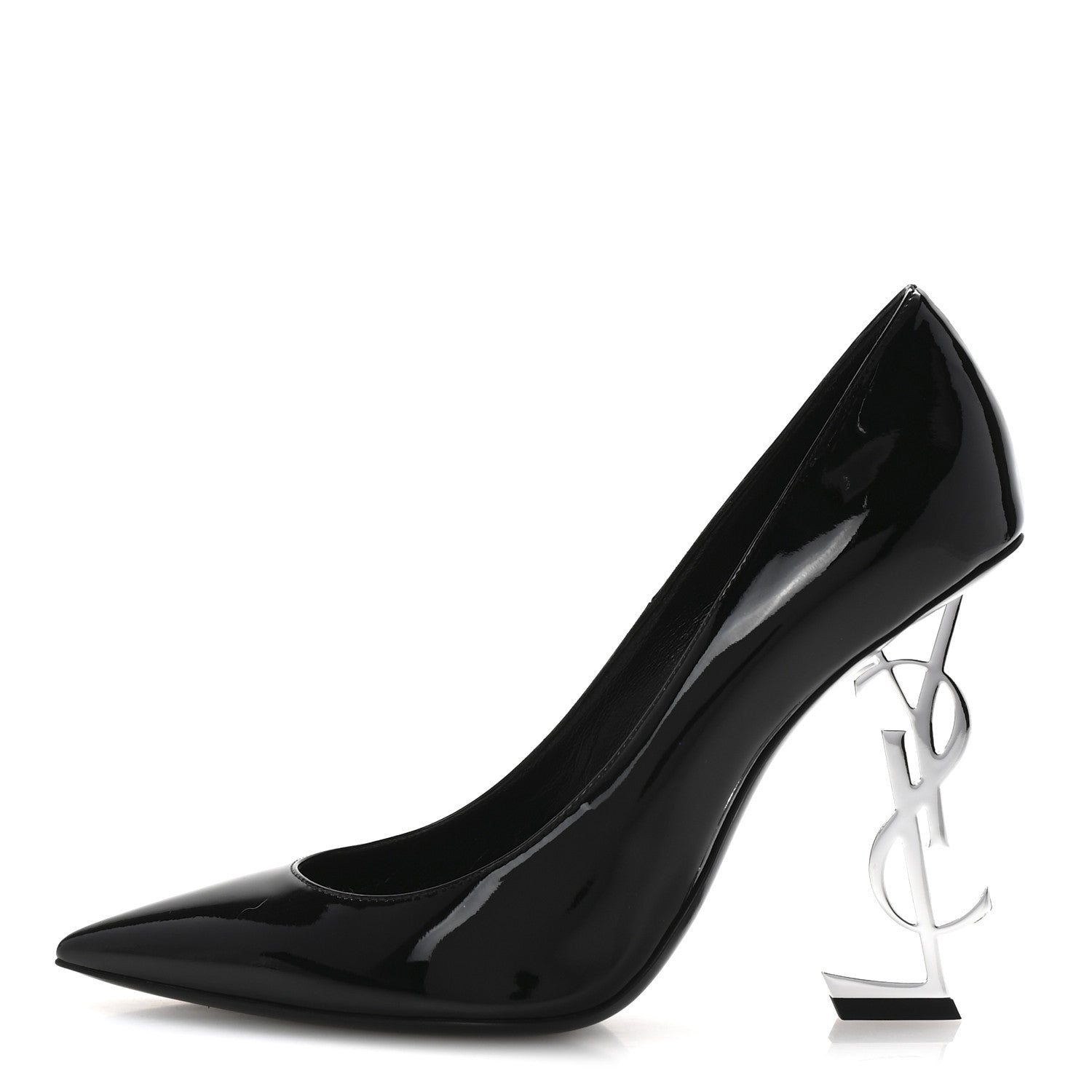 Saint Laurent Patent Opyum 110 Pumps 39 Black Silver 1 of 10