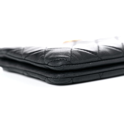Chanel Lambskin Quilted Small Boy Zipped Pouch Black 9 of 19