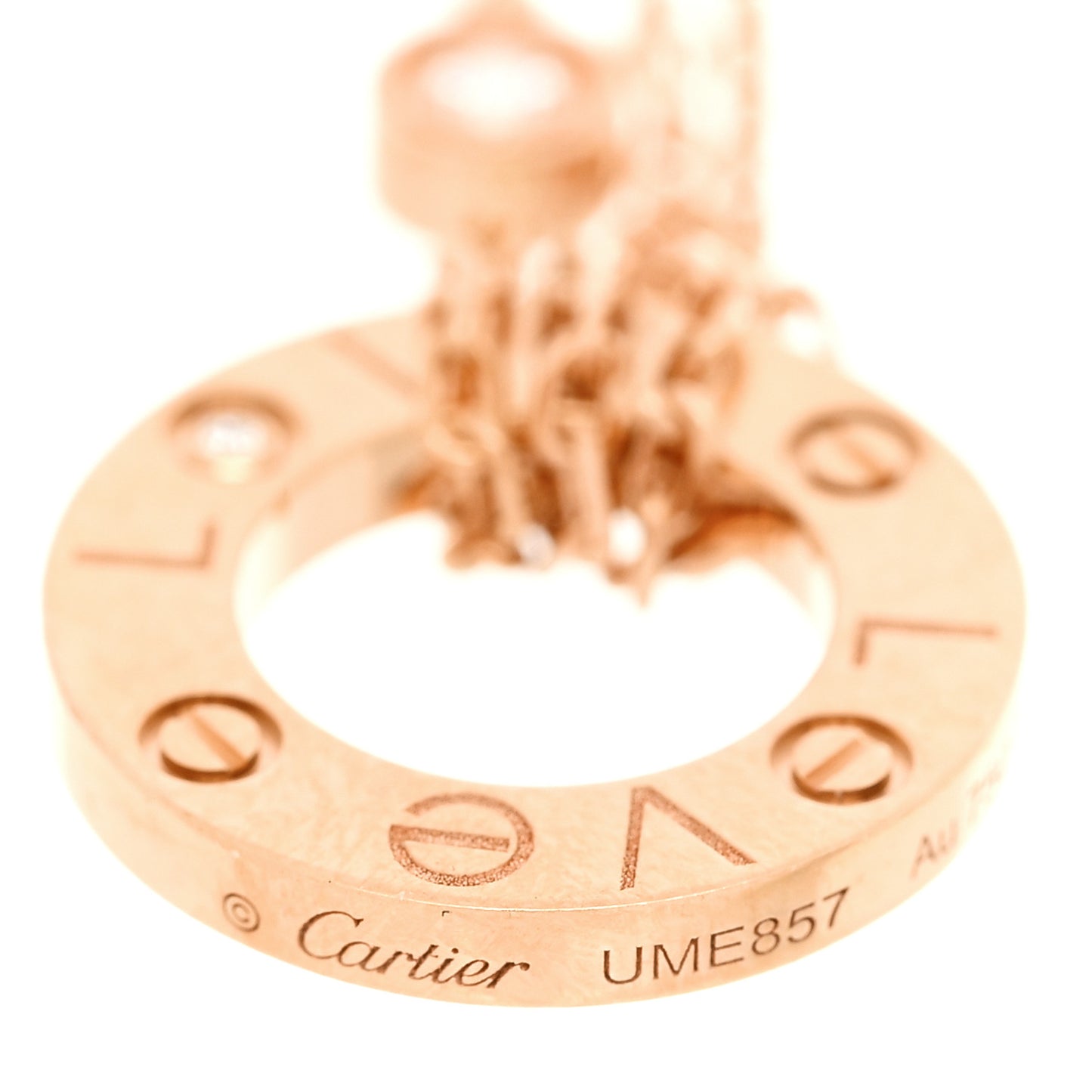 18K Pink Gold Diamond LOVE Bracelet