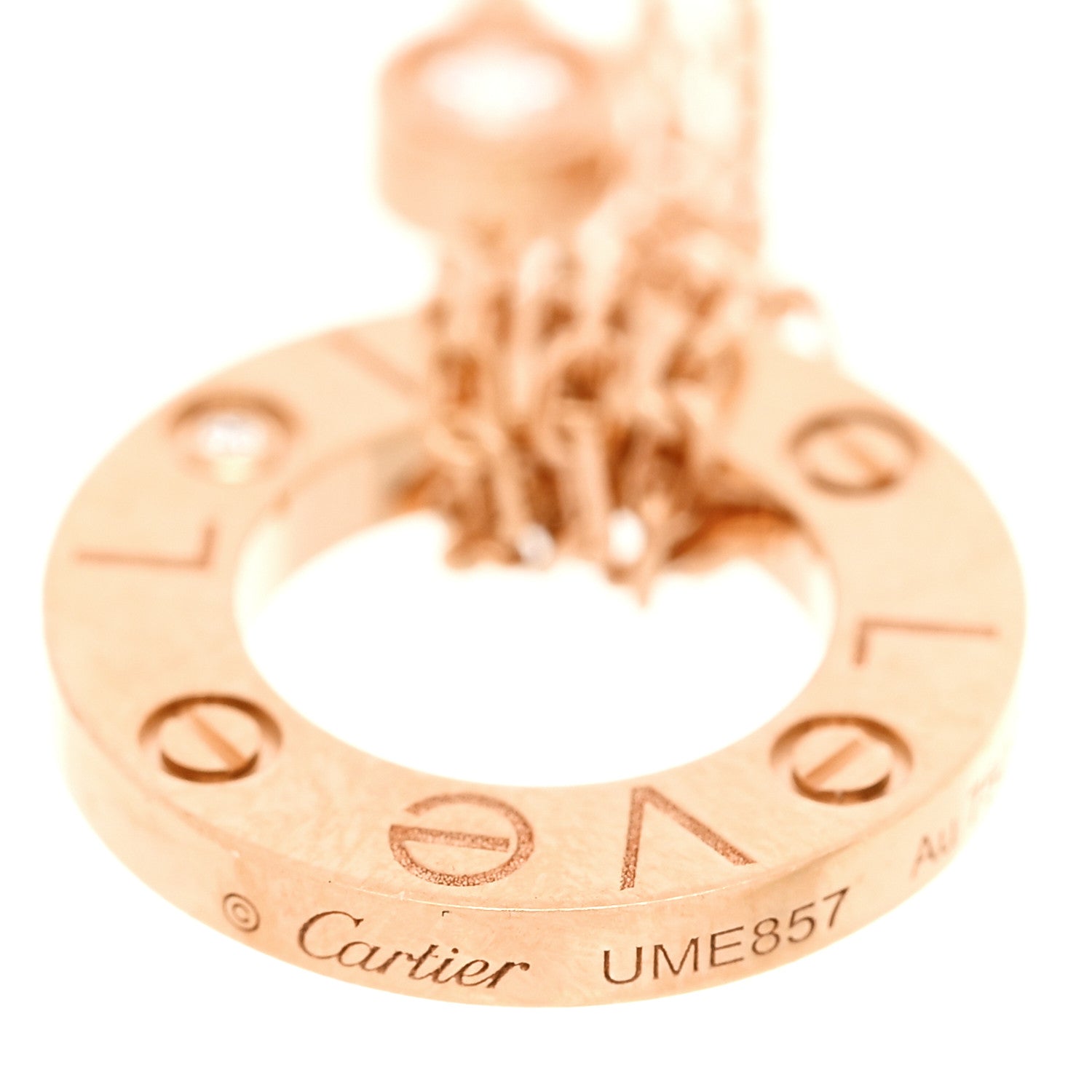 Cartier 18K Pink Gold Diamond LOVE Bracelet 5 of 7