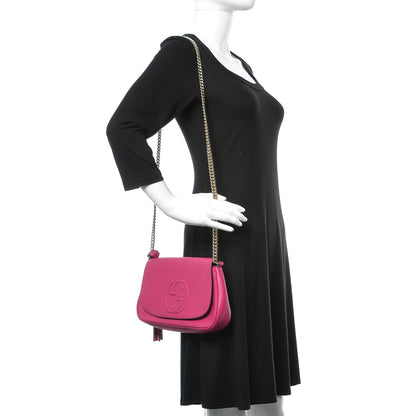 Gucci Cellarius Calfskin Medium Soho Flap Crossbody Bright Bouganville 2 of 9