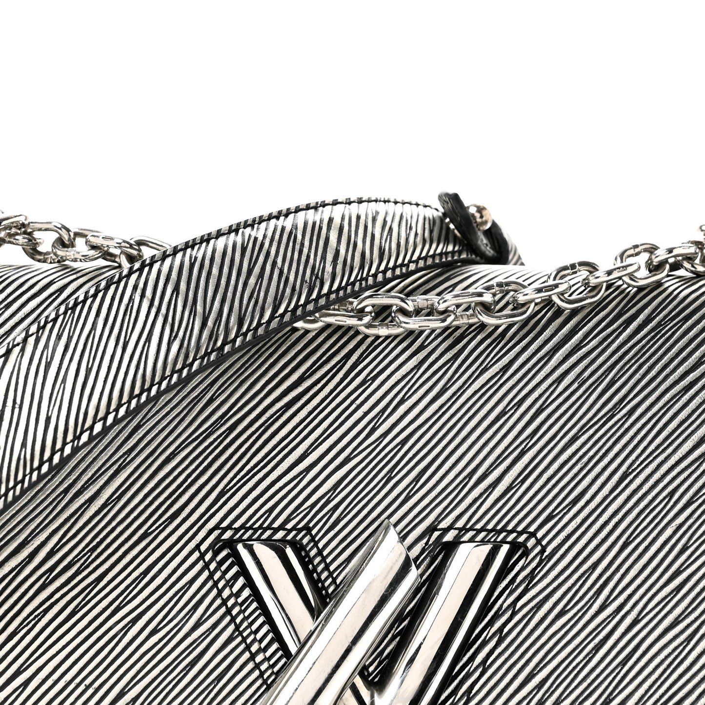 Epi Twist Shoulder Bag MM Argent
