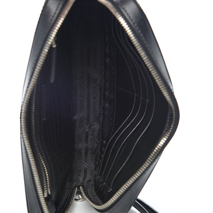 Prada Saffiano Travel Wristlet Bag Black 7 of 9