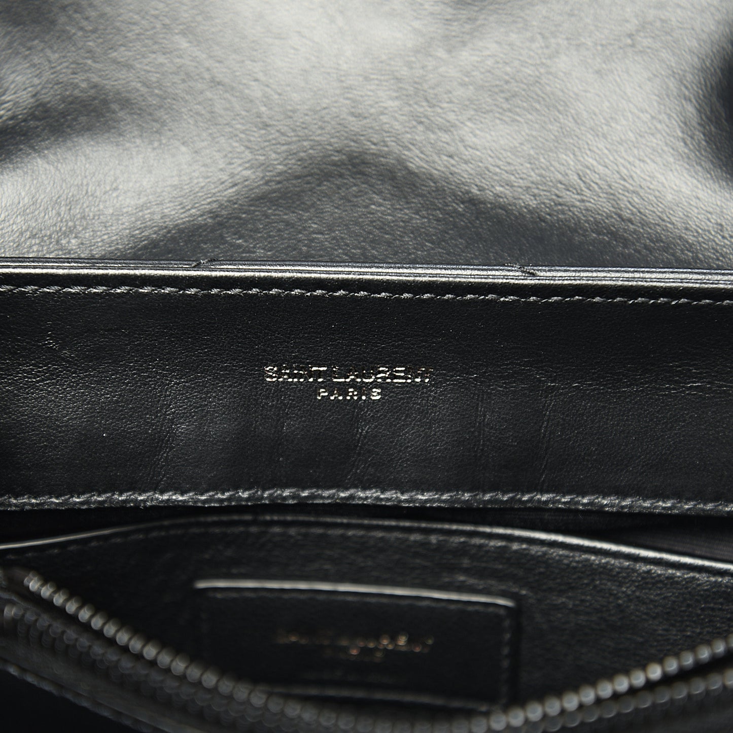 Calfskin Y Quilted Monogram Small Loulou Chain Satchel Black
