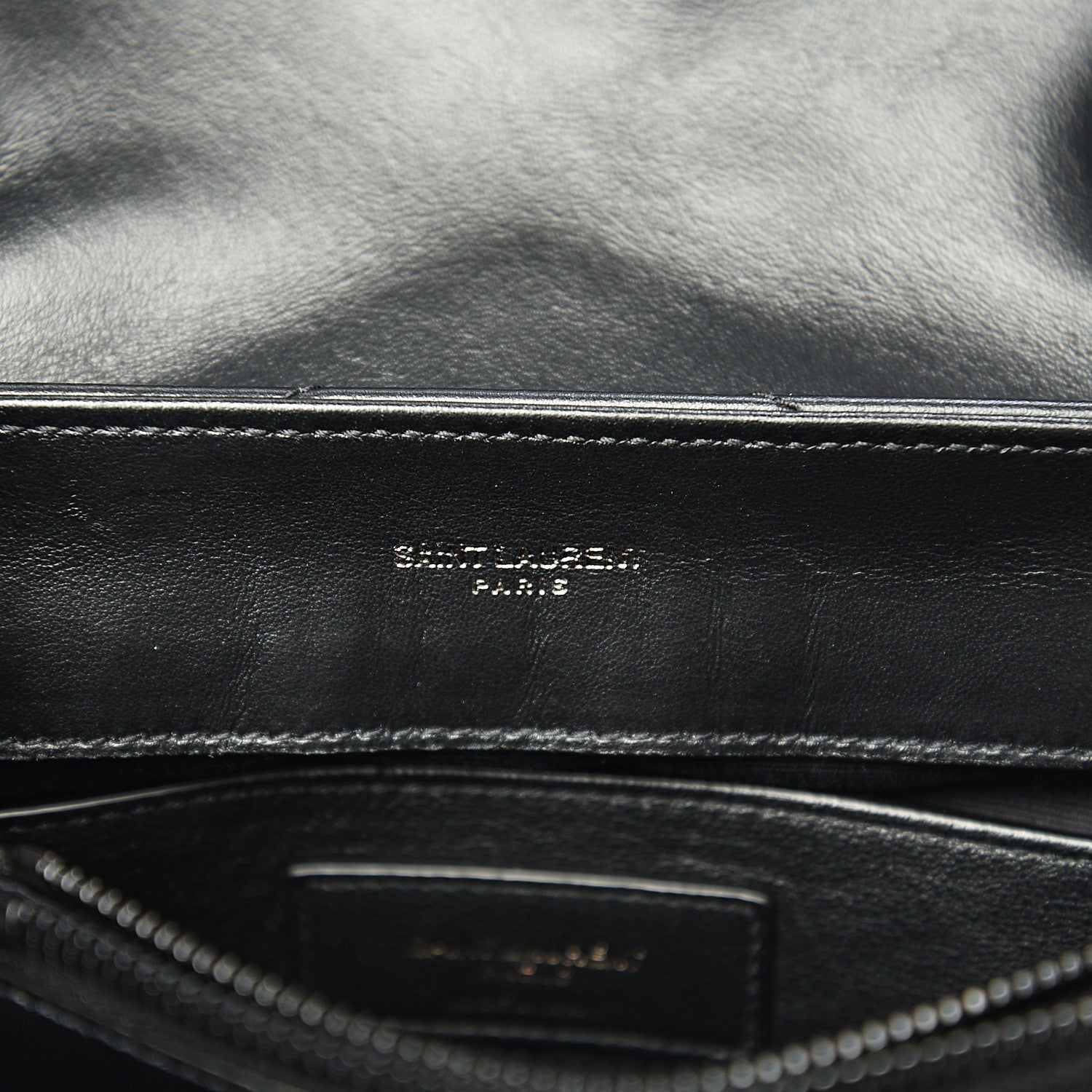 Saint Laurent Calfskin Y Quilted Monogram Small Loulou Chain Satchel Black 5 of 9