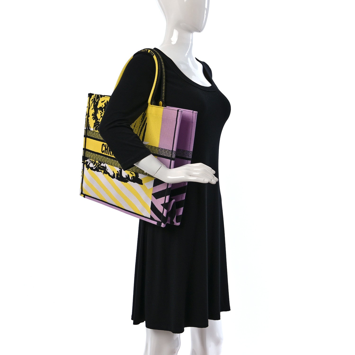 Christian Dior Canvas Embroidered Large Jungle Pop Book Tote Multicolor 2 of 11