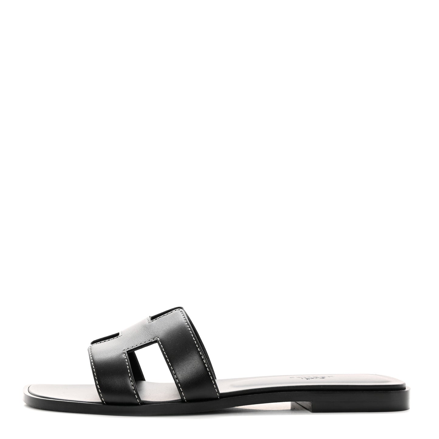 Box Calfskin Oran Sandals 38 Black