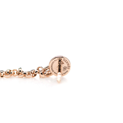 Hermes 18K Rose Gold Diamond Kelly Amulette Drop Earrings 4 of 5