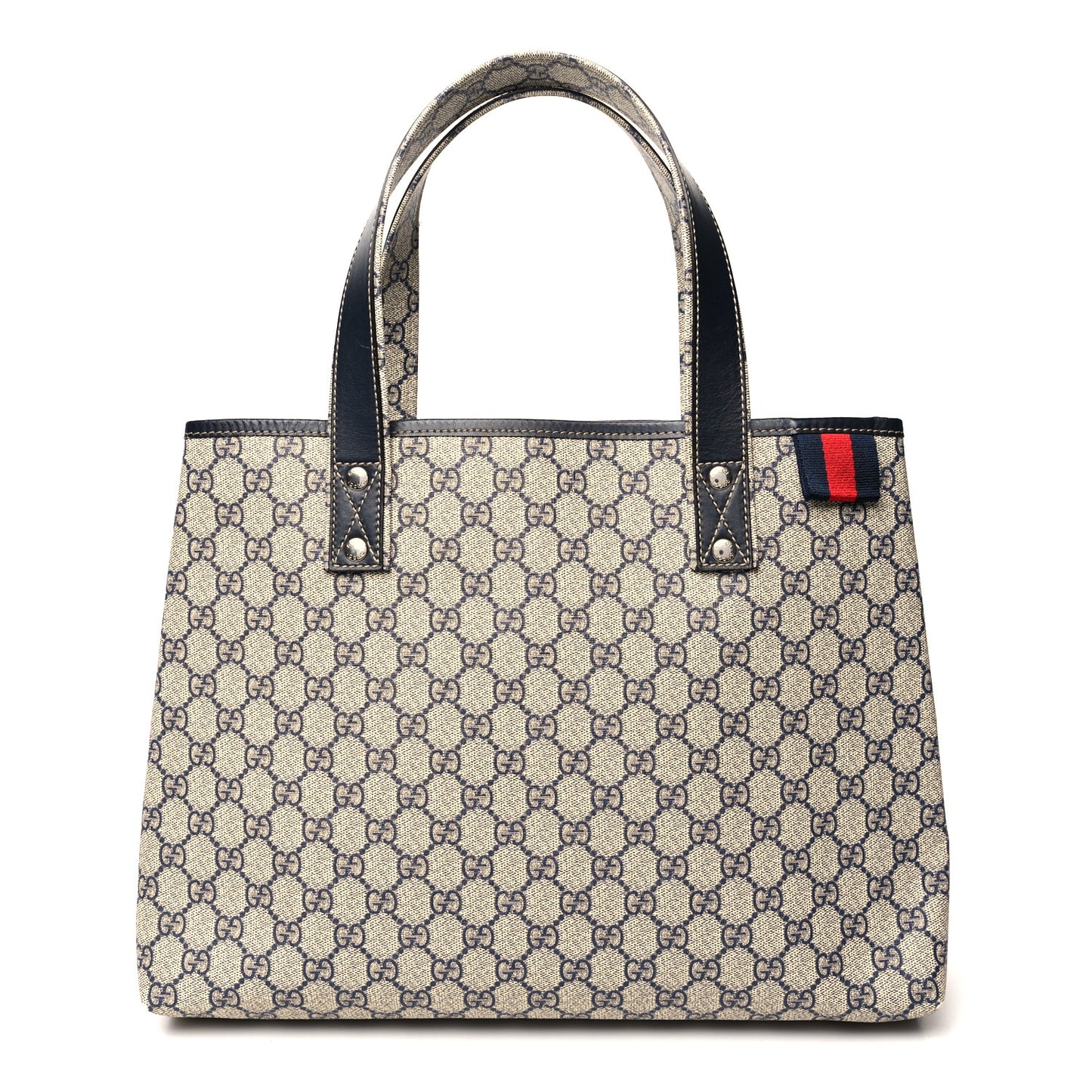 GG Plus Monogram Medium Signature Web Loop Tote Navy