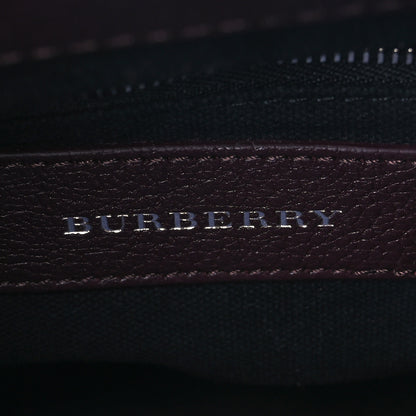 Burberry Goatskin Vintage Check Small Banner Tote Deep Claret 11 of 15