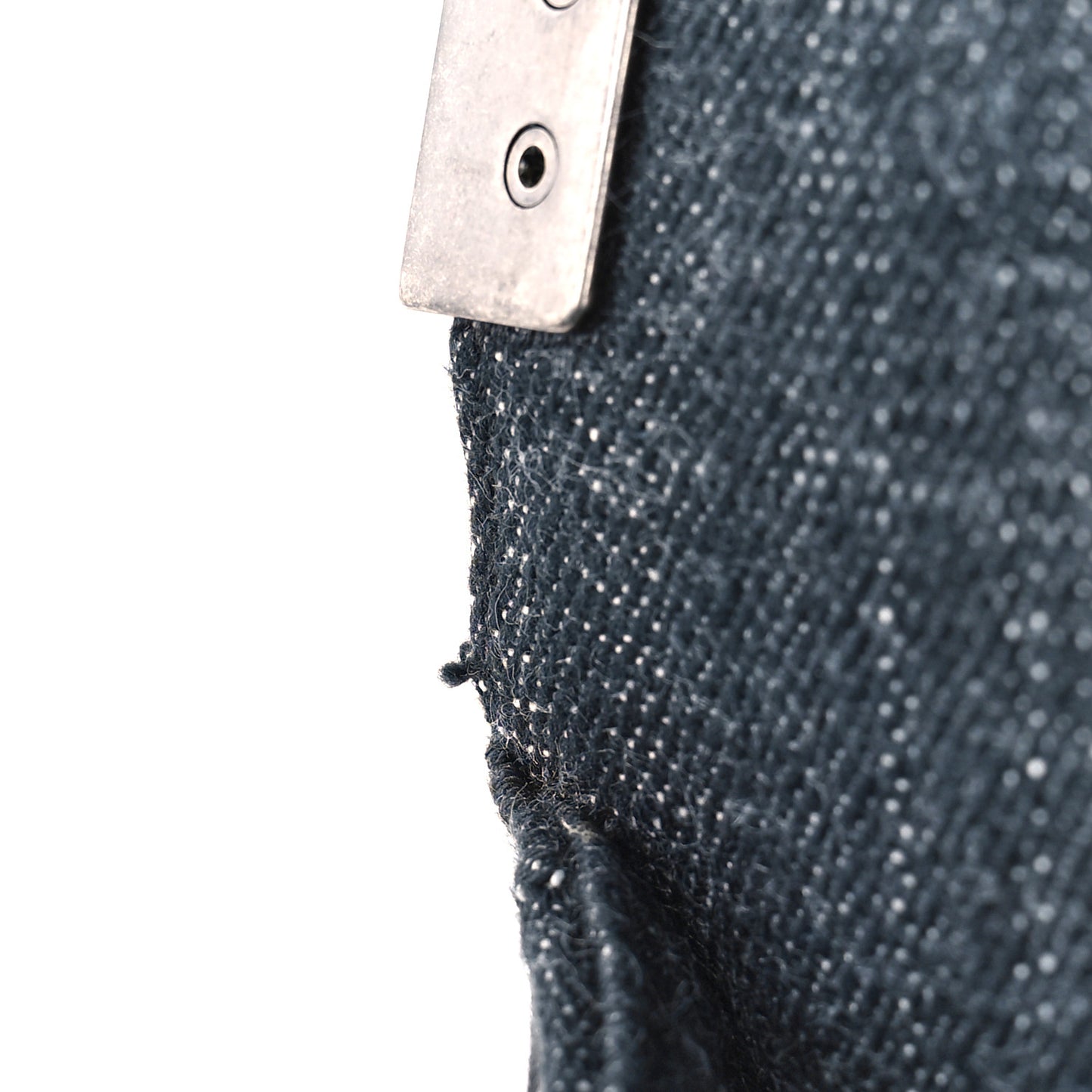 Denim Quilted Small Boy Flap Black