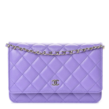 Chanel Caviar Quilted Wallet On Chain WOC Purple 1 of 9