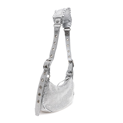 Balenciaga Rhinestone Encrusted Le Cagole Shoulder Bag XS Silver 4 of 10