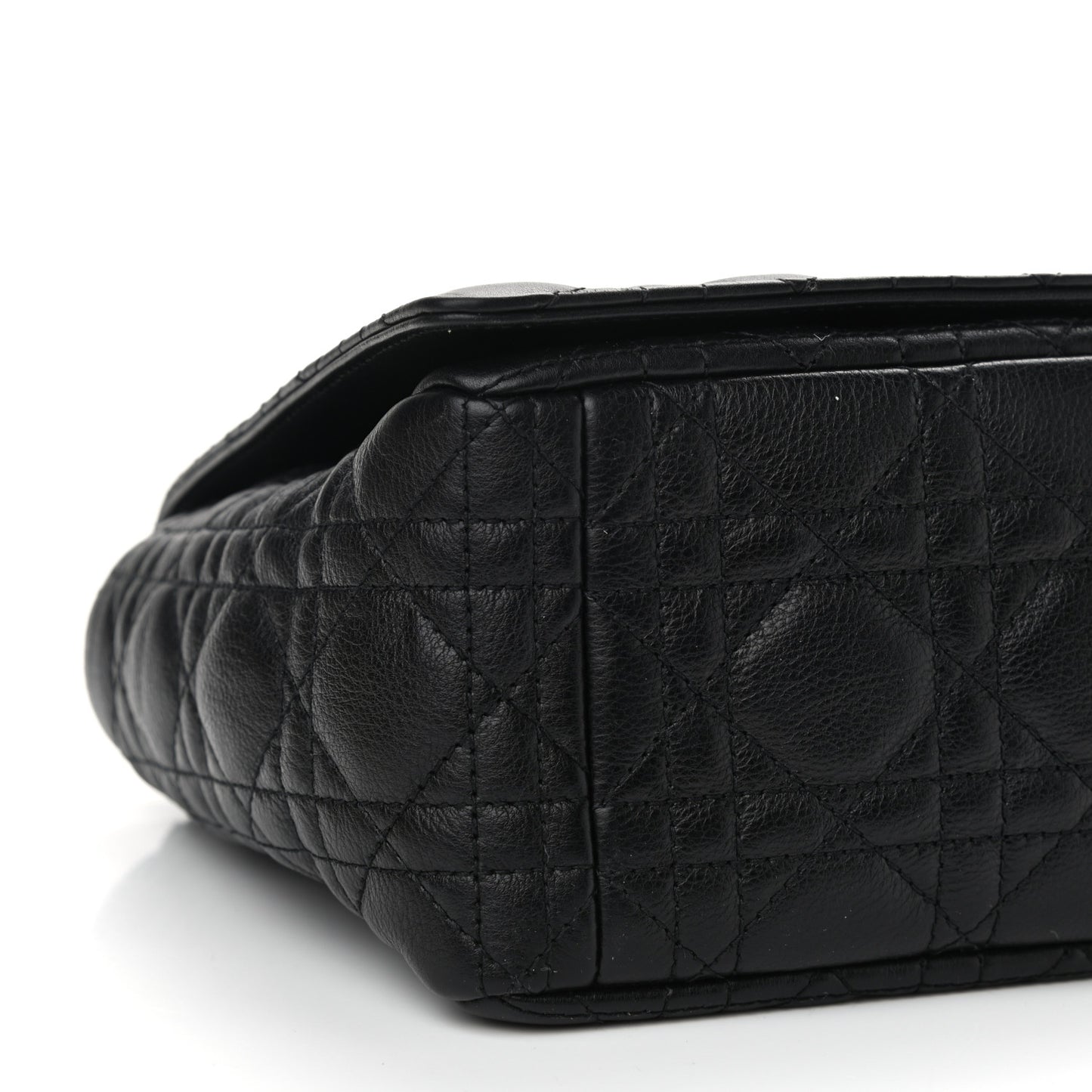 Grained Calfskin Cannage Large Caro Bag Black