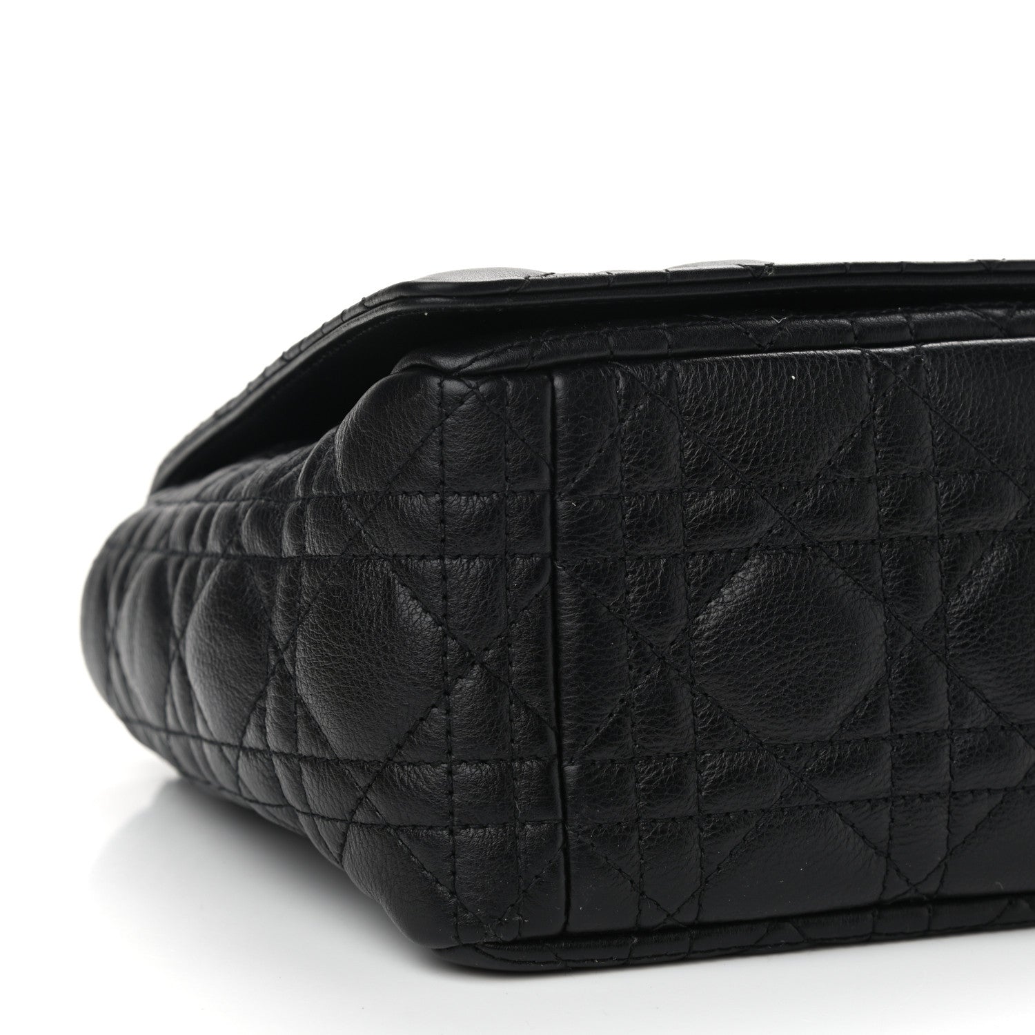 Christian Dior Grained Calfskin Cannage Large Caro Bag Black 9 of 13