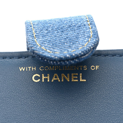 Chanel Denim Passport Holder Blue 7 of 9