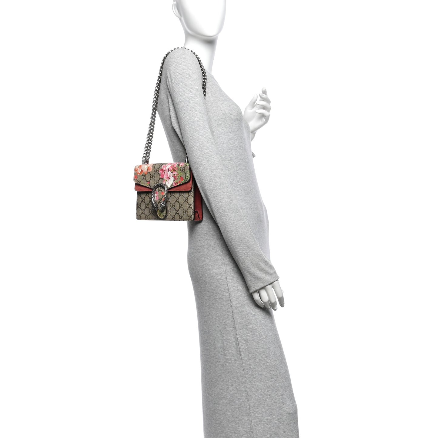 GG Supreme Monogram Blooms Mini Dionysus Shoulder Bag Beige Multicolor Dry Rose