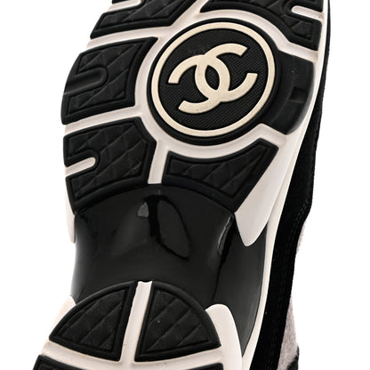 Chanel Fabric Suede Calfskin CC Sneakers 40 Grey Black 11 of 12