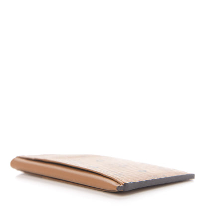 MCM Visetos Money Clip Card Case Cognac 3 of 5
