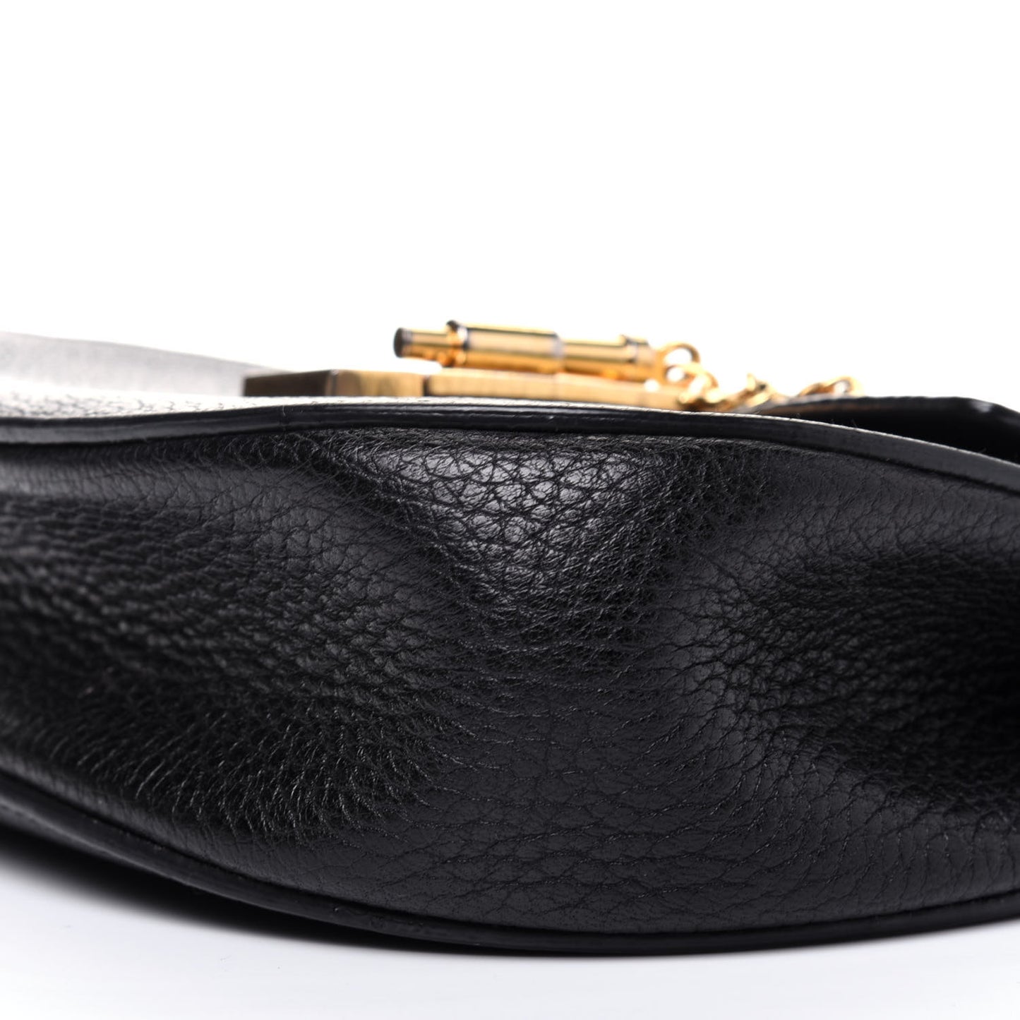 Grained Lambskin Mini Drew Shoulder Bag Black