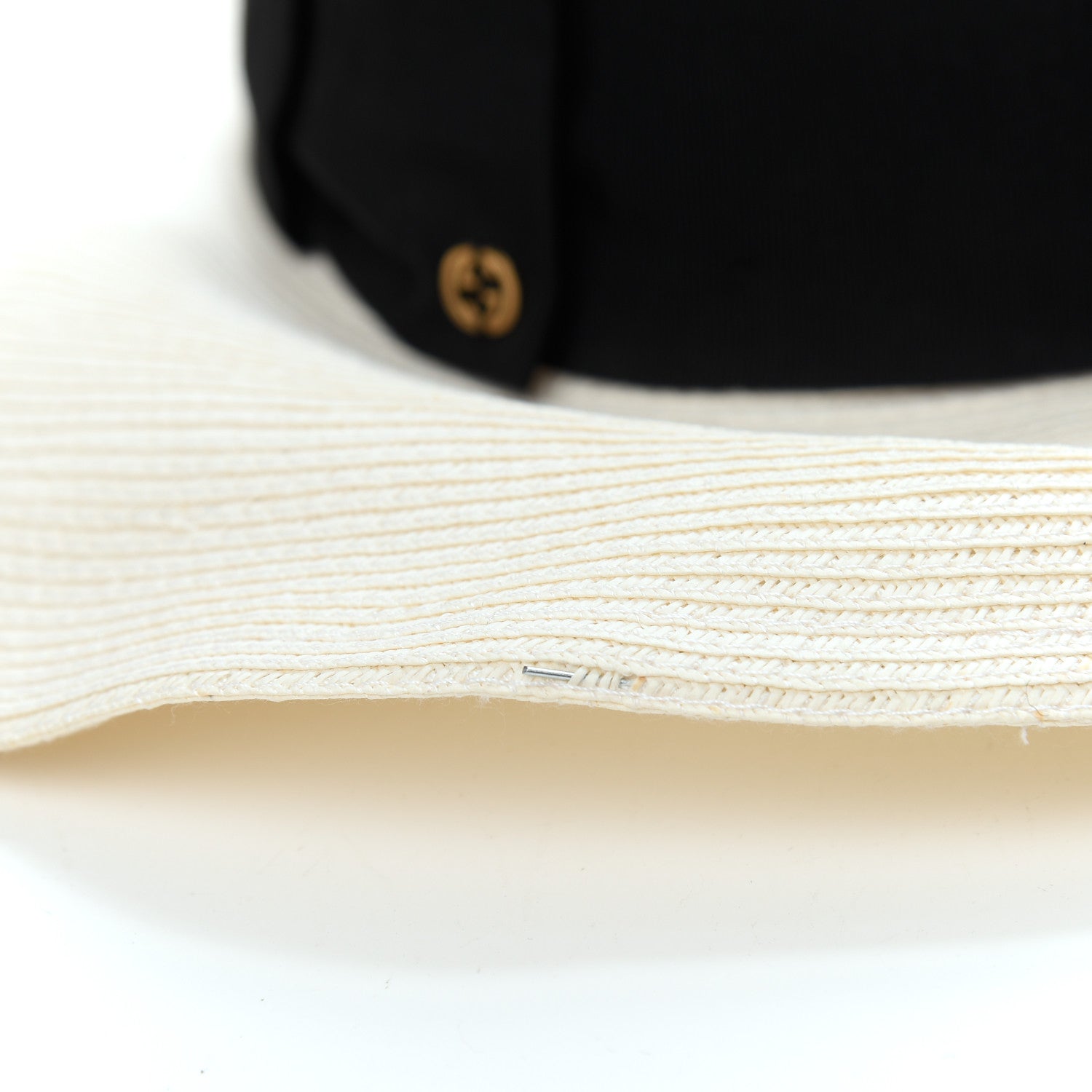 Gucci Straw Wide Brim Hat M Black Natural 7 of 7