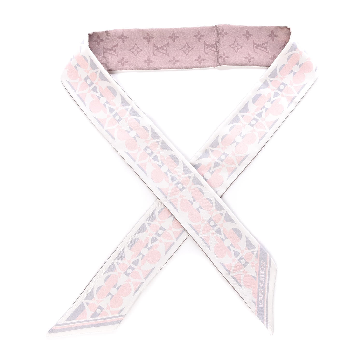 Louis Vuitton Silk Monogram Flower Ink BB Bandeau Light Pink 1 of 5