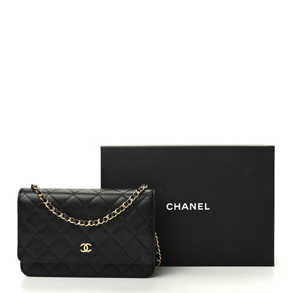Chanel Caviar Quilted Wallet On Chain WOC Black 11 of 11