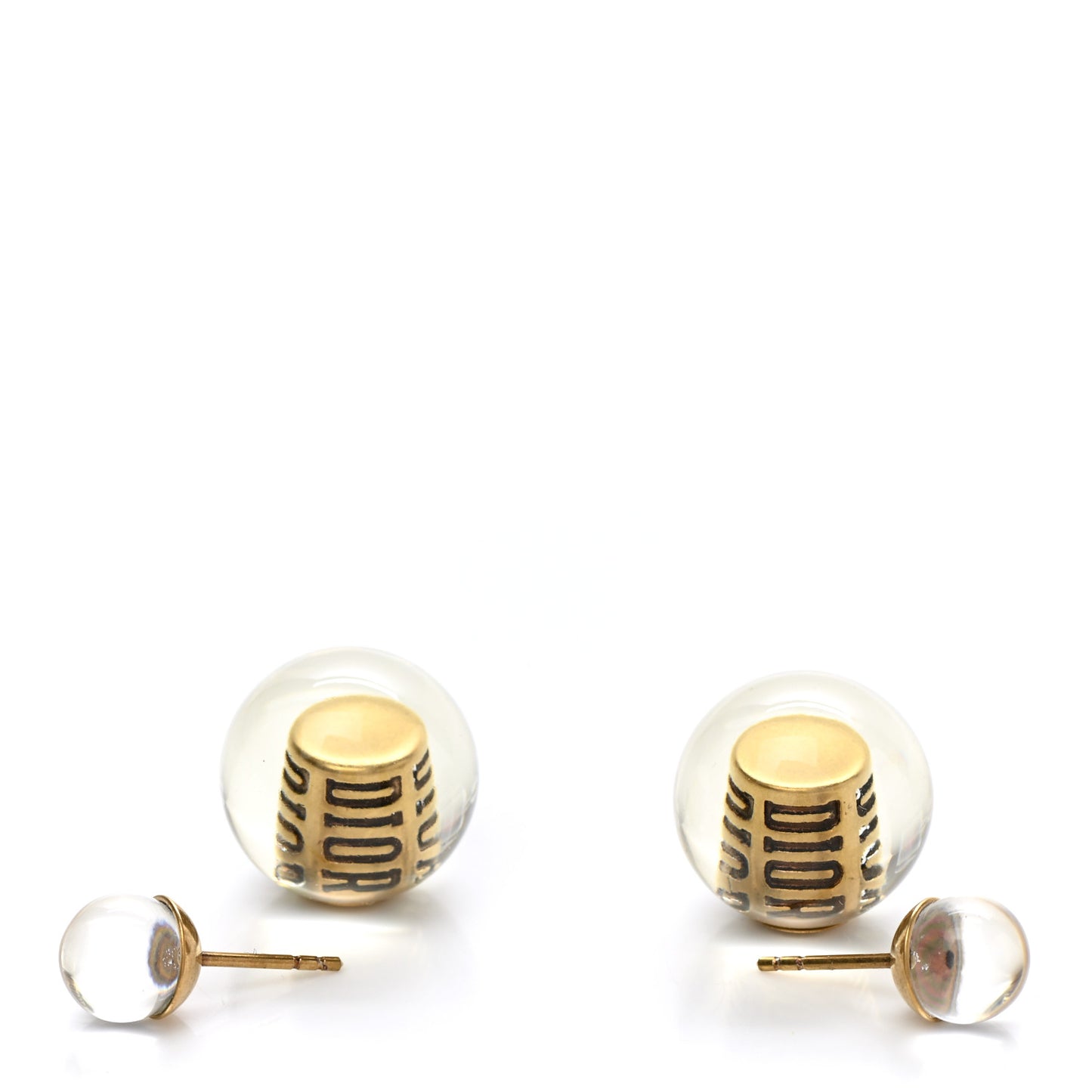 Mise En Dior Tribal Earrings Transluscent Gold