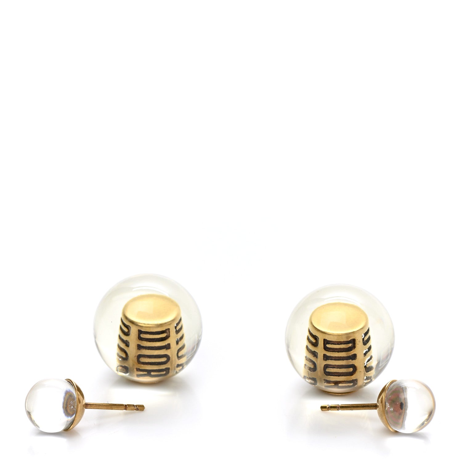 Christian Dior Mise En Dior Tribal Earrings Transluscent Gold 3 of 5