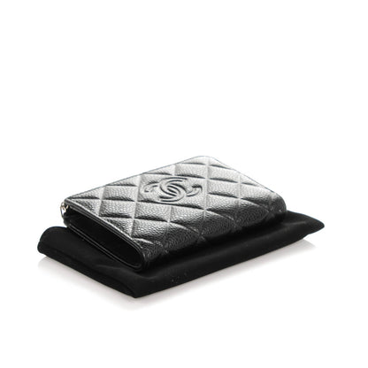 Chanel Caviar Quilted Diamond CC Key Holder Case Black 4 of 7