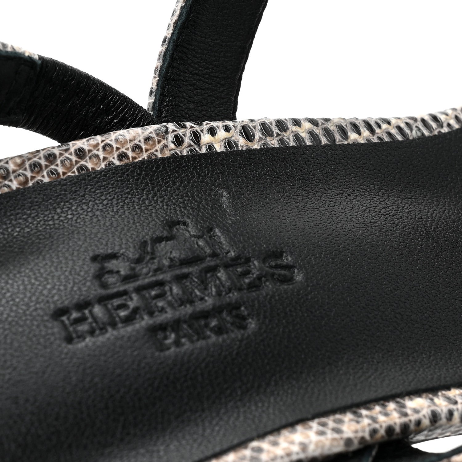 Hermes Lizard Glamour 95 Sandals 37 Ombre 9 of 10