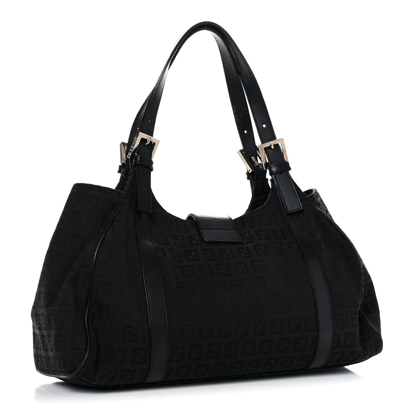 Zucchino Vitello Shoulder Bag Black