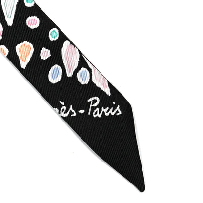 Hermes Silk Isola Di Primavera Doll Twilly Black Vert Rose 2 of 3