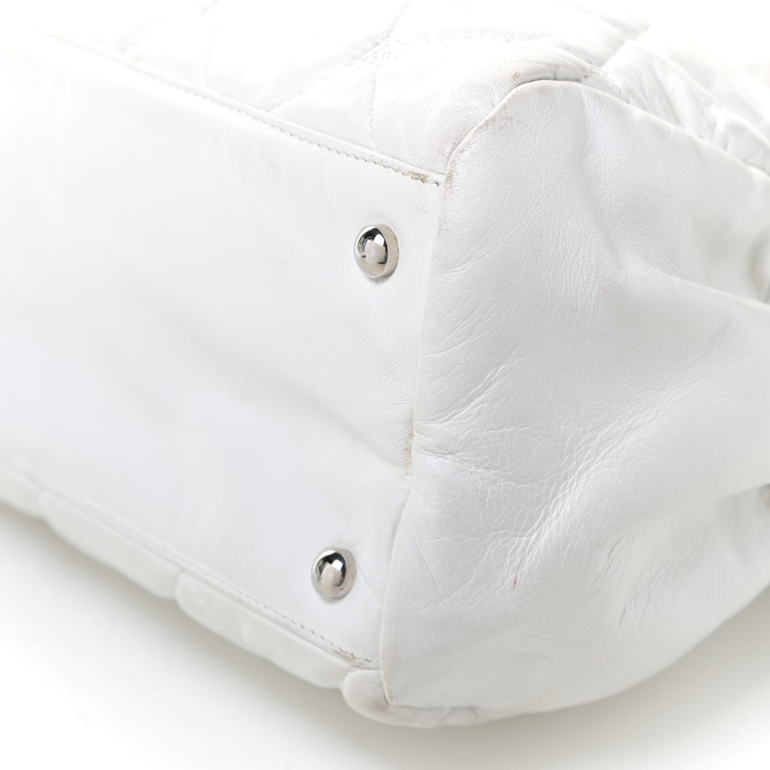 Chanel Quilted Lambskin Large Hidden Chain Flap Bag White 6 of 13