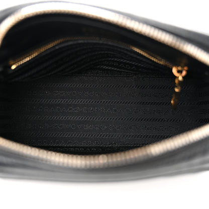 Prada Soft Calfskin Diagramme Crossbody Bag Black 5 of 10