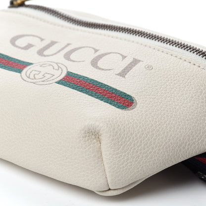 Gucci Grained Calfskin Small Logo Belt Bag White 7 of 10