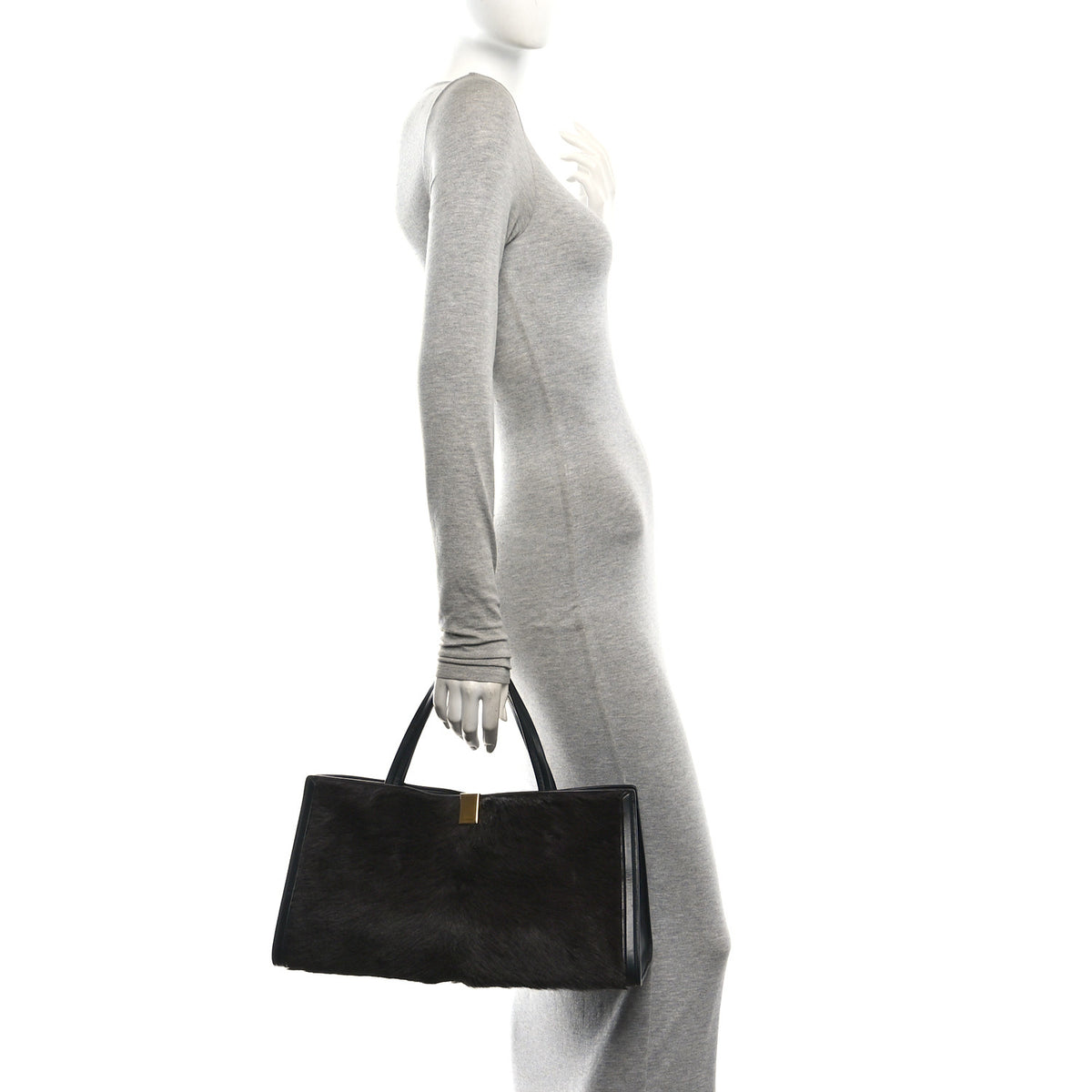 Phoebe Philo Calf Hair Small Kit Cabas Black 2 of 10