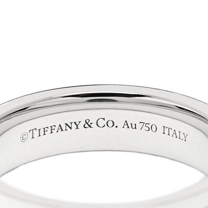 Tiffany 18K White Gold Diamond Narrow T Two Ring 49 5 4 of 5