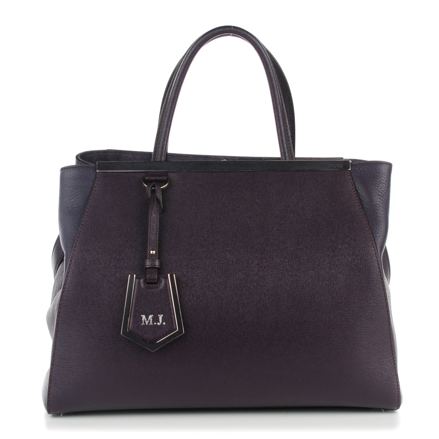 Fendi Vitello Elite Medium 2Jours Tote Amethyst 1 of 9