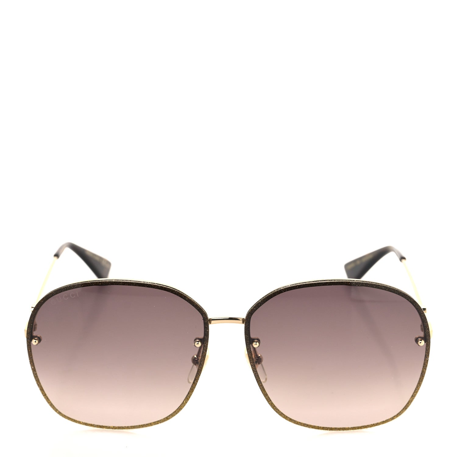 Gucci Square Frame Sunglasses GG0228S Gold 2 of 8