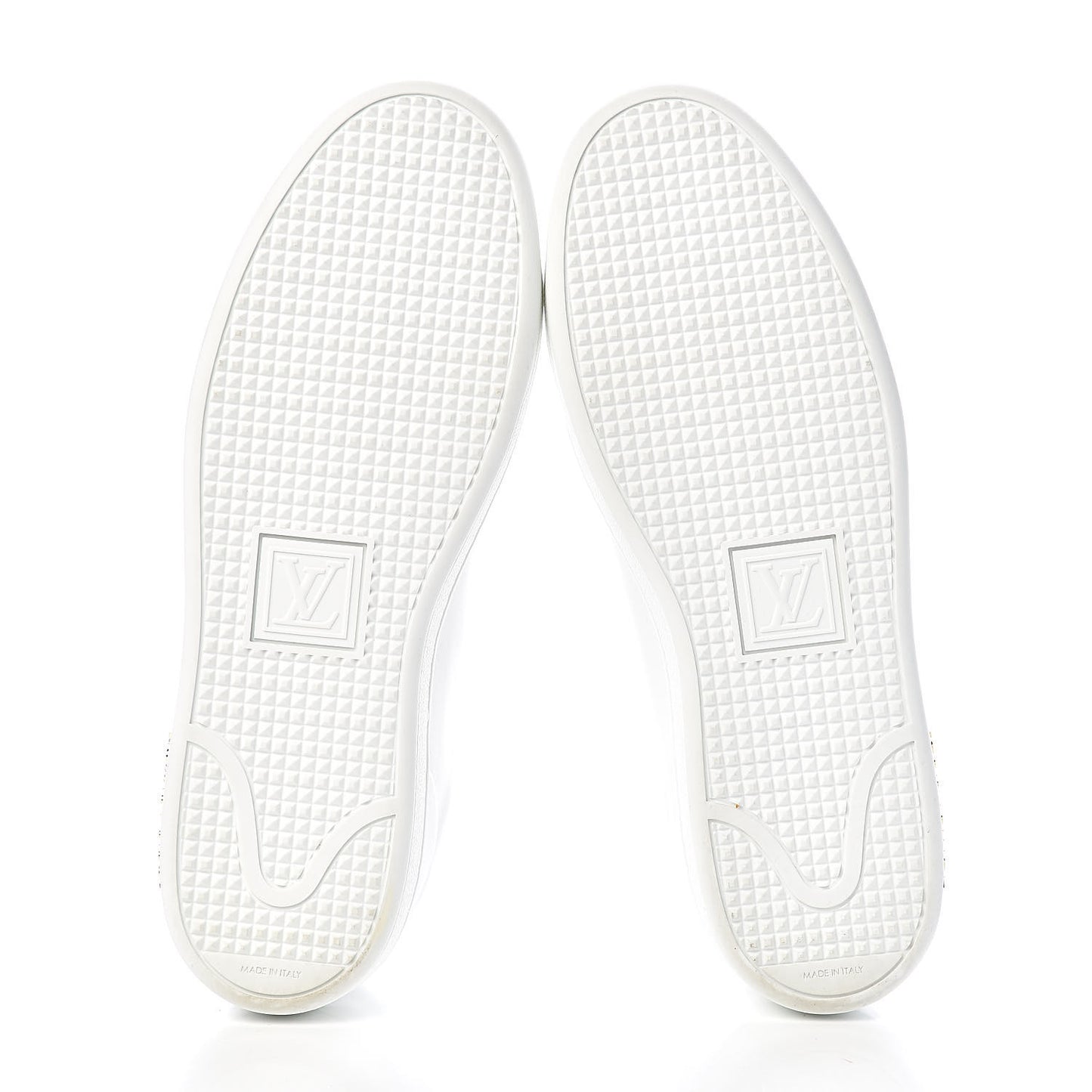 Calfskin Floral Frontrow Sneakers 40 White