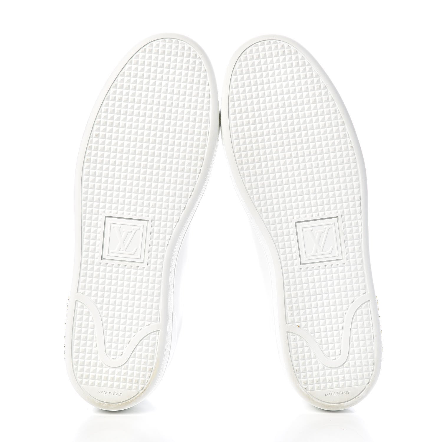 Louis Vuitton Calfskin Floral Frontrow Sneakers 40 White 5 of 10
