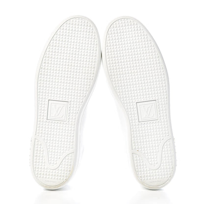 Louis Vuitton Calfskin Floral Frontrow Sneakers 40 White 5 of 10
