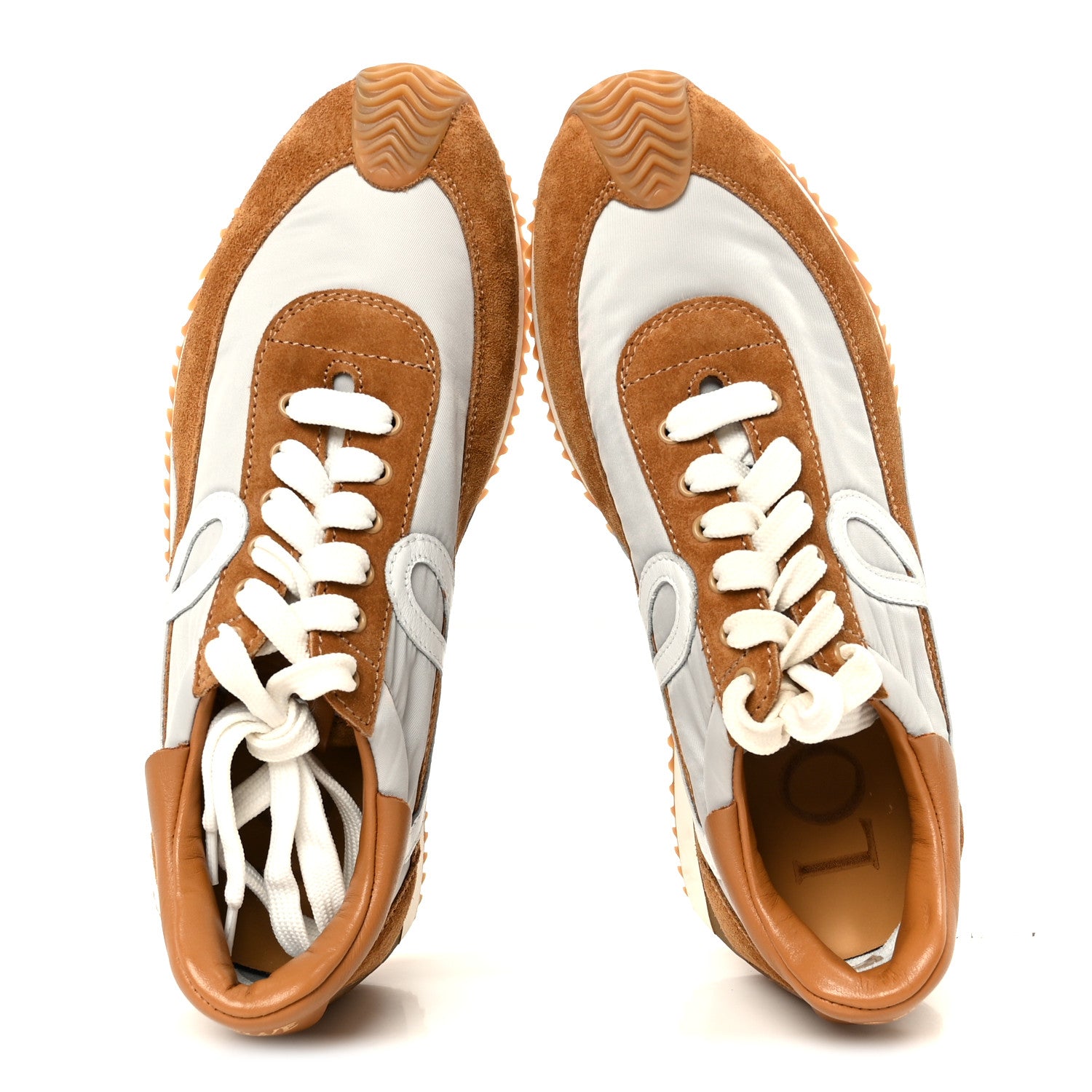 Loewe Nylon Suede Flow Runner Sneakers 38 Gold 2 of 10