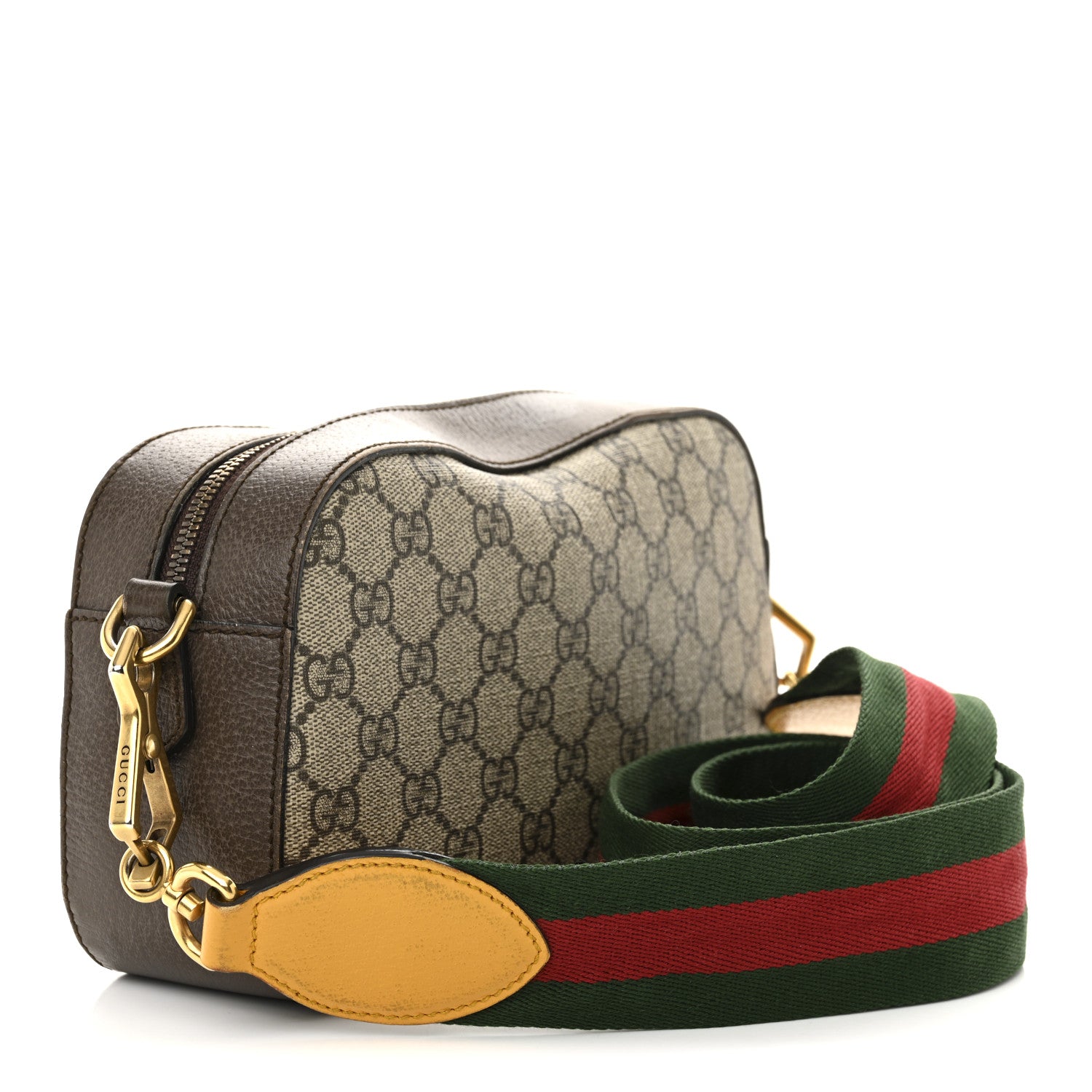 Gucci GG Supreme Monogram Web Neo Vintage Shoulder Bag Beige New Acero Crop 3 of 15