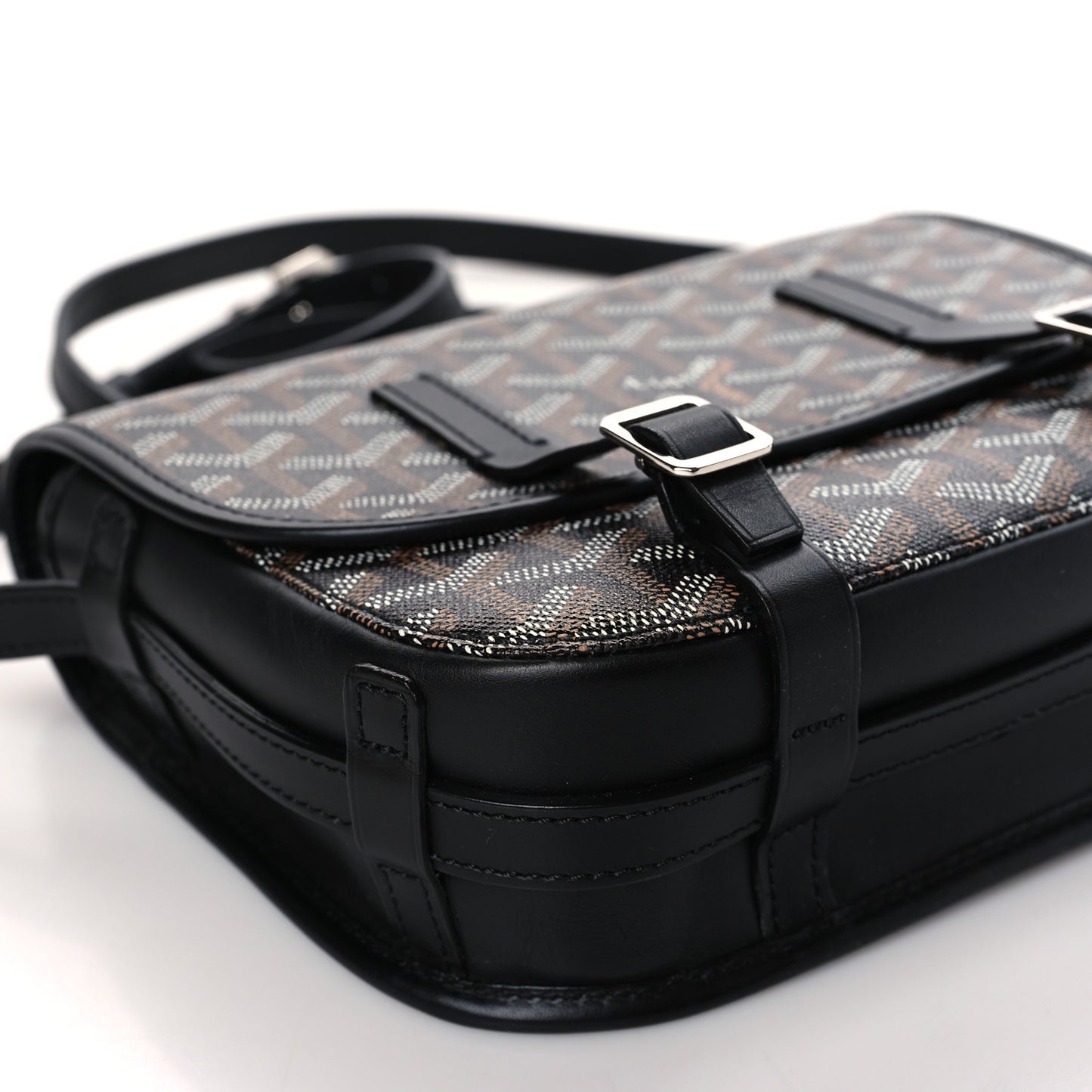 Goyardine Belvedere PM Messenger Bag Black