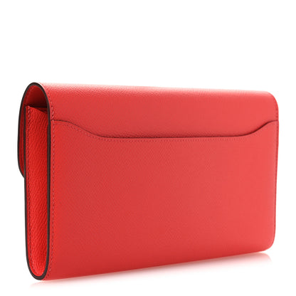 Hermes Epsom Constance Long Wallet Rose Jaipur 3 of 8