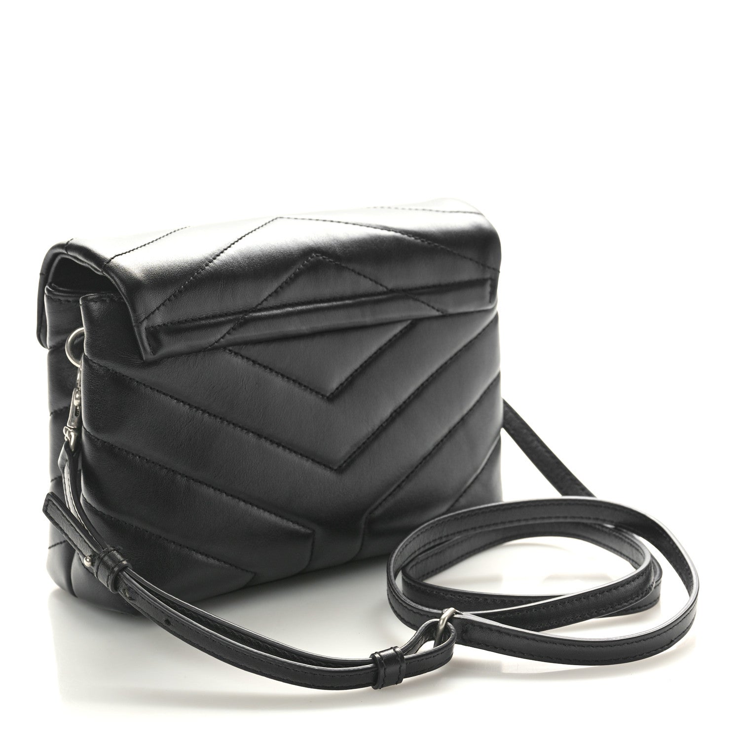 Saint Laurent Calfskin Y Quilted Monogram Toy Loulou Crossbody Black 3 of 10