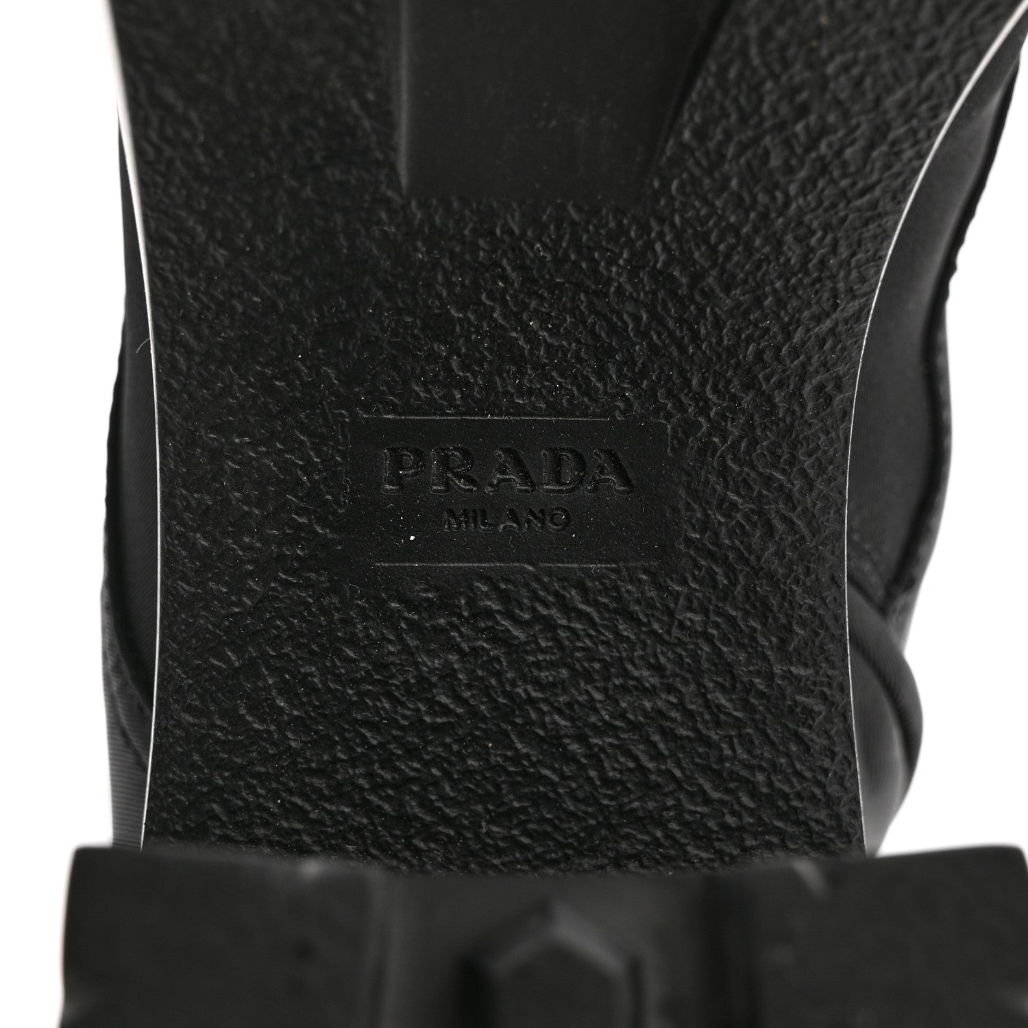 Prada Spazzolato Re-Nylon Metal Triangle Logo Lace Up 55mm Ankle Boots 38.5 Black 7 of 11